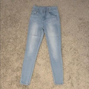 High rise skinny jeans